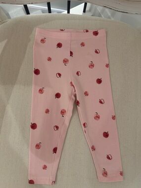 🍎 18 Mth Cute Pink Apple Print Baby Leggings